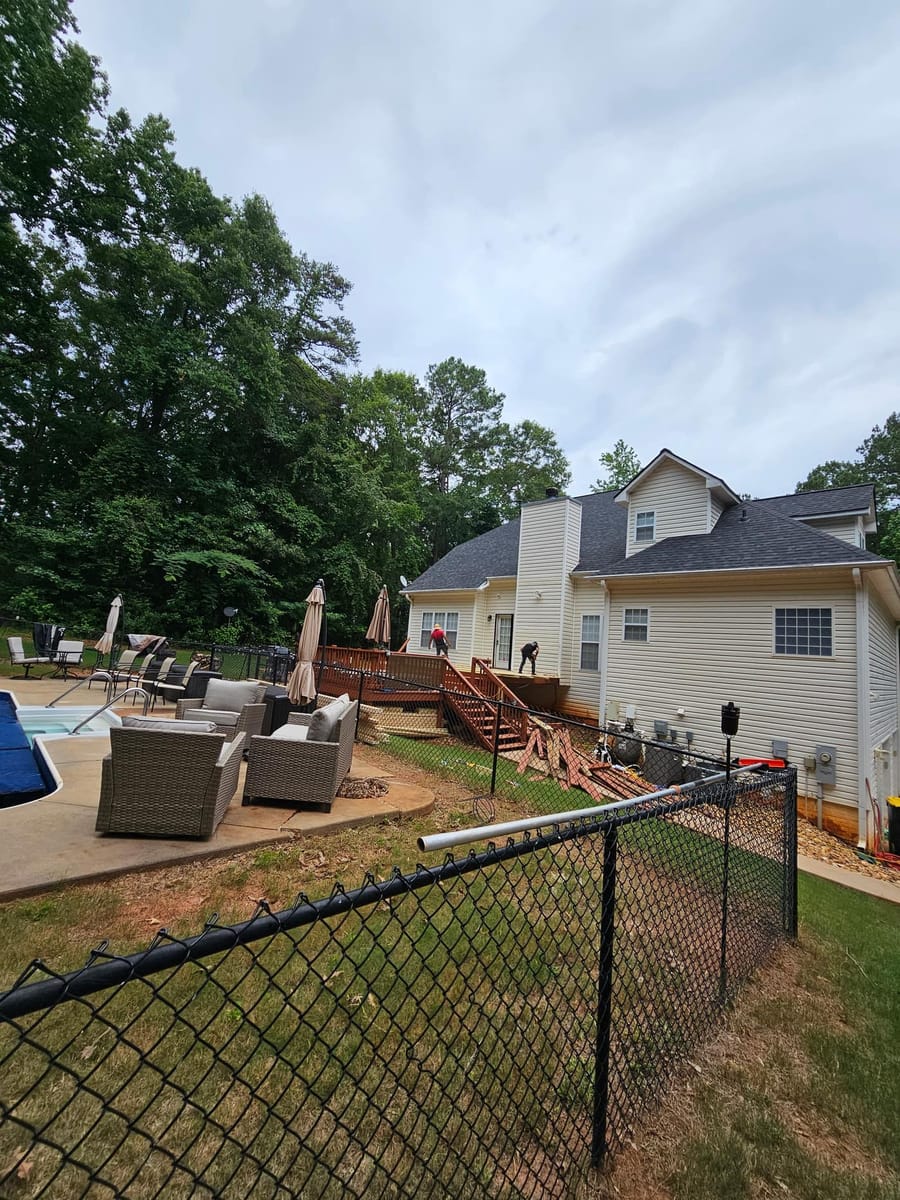 Rear elevation before the porch was built, Atlanta, Georgia
