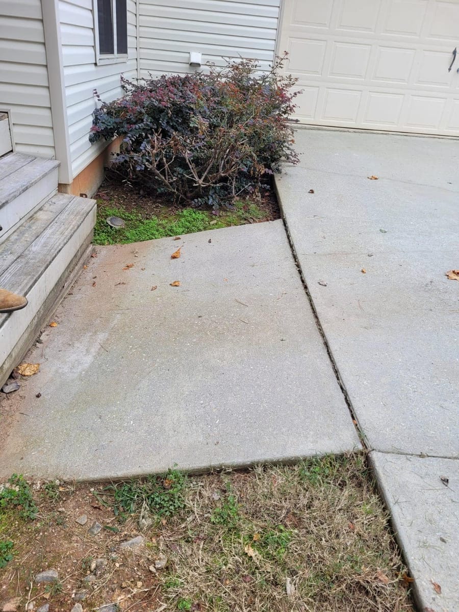Existing concrete walk before the rebuild, Cumming, Georgia