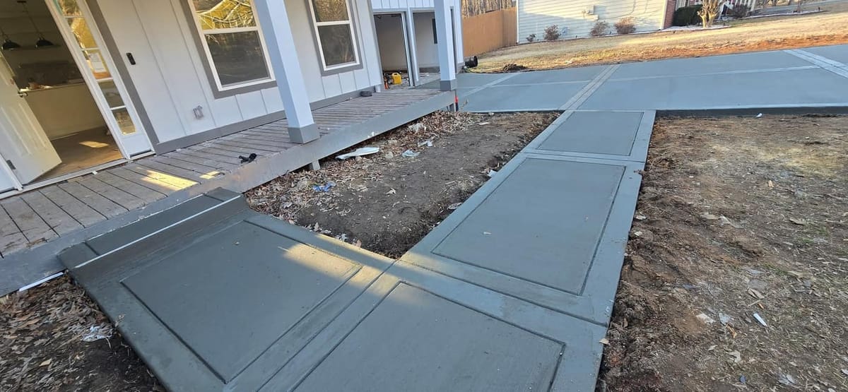 Finished walkway to the front door, Duluth, Georgia