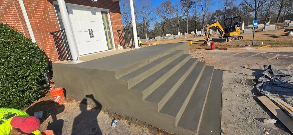 Finished steps after the forms came off, Smyrna, Georgia