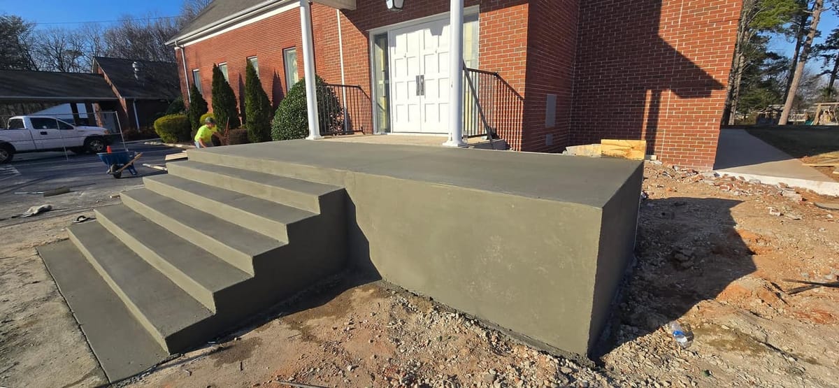 Finished steps and landing, Smyrna, Georgia